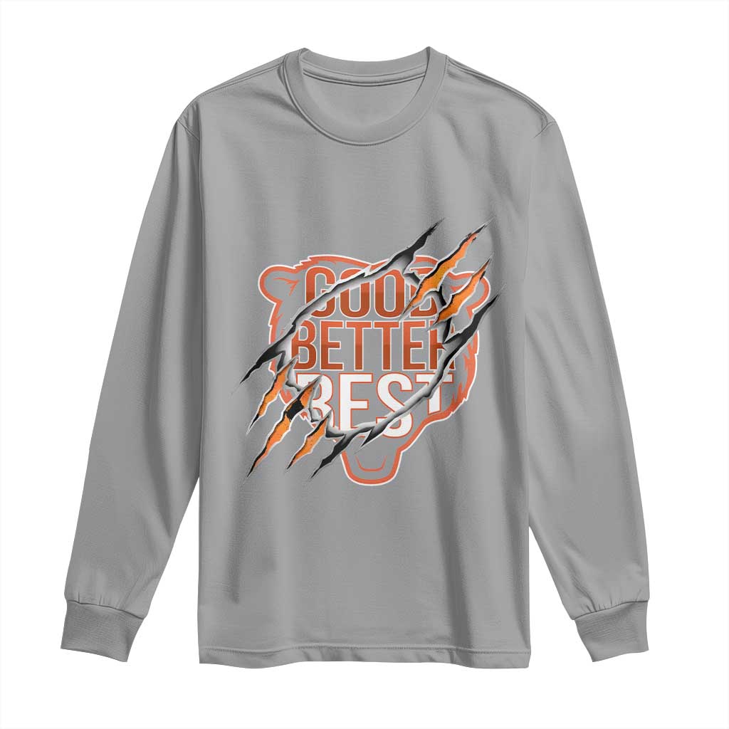 Good Better Best Graphic Long Sleeve Shirt Motivational Football Fans - Wonder Print Shop