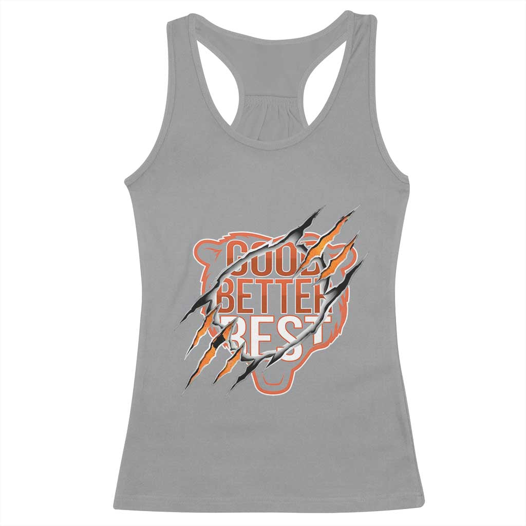 Good Better Best Graphic Racerback Tank Top Motivational Football Fans - Wonder Print Shop