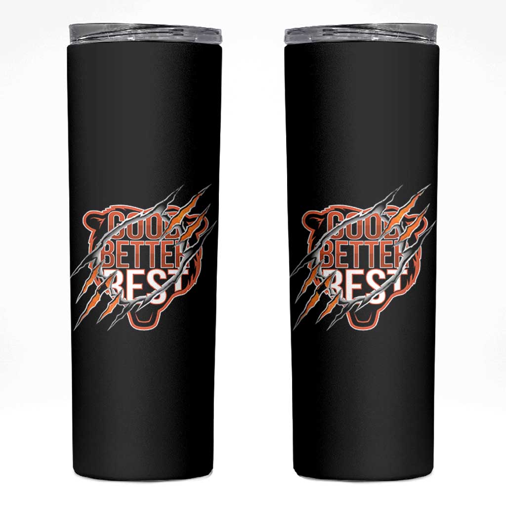 Good Better Best Graphic Skinny Tumbler Motivational Football Fans - Wonder Print Shop