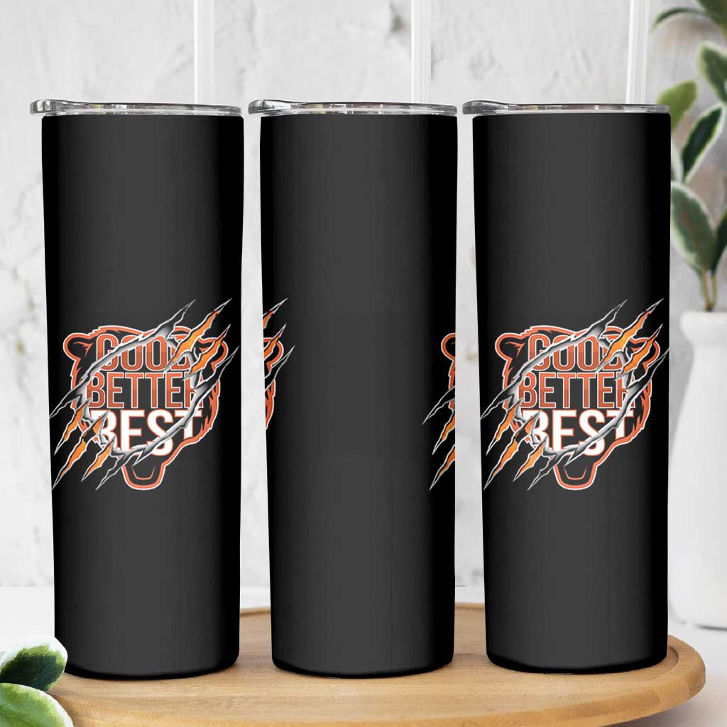 Good Better Best Graphic Skinny Tumbler Motivational Football Fans - Wonder Print Shop