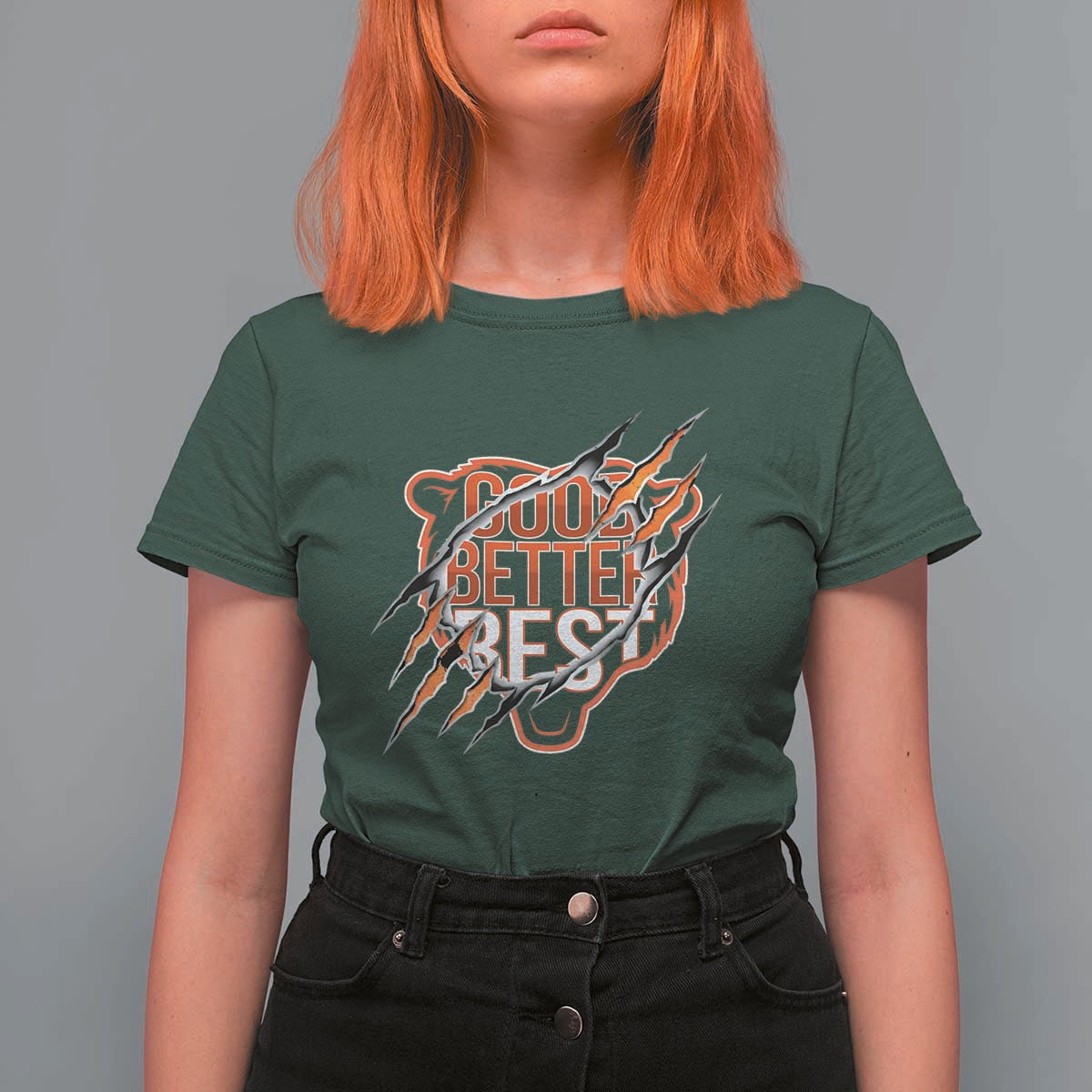 Good Better Best Graphic T Shirt For Women Motivational Football Fans - Wonder Print Shop