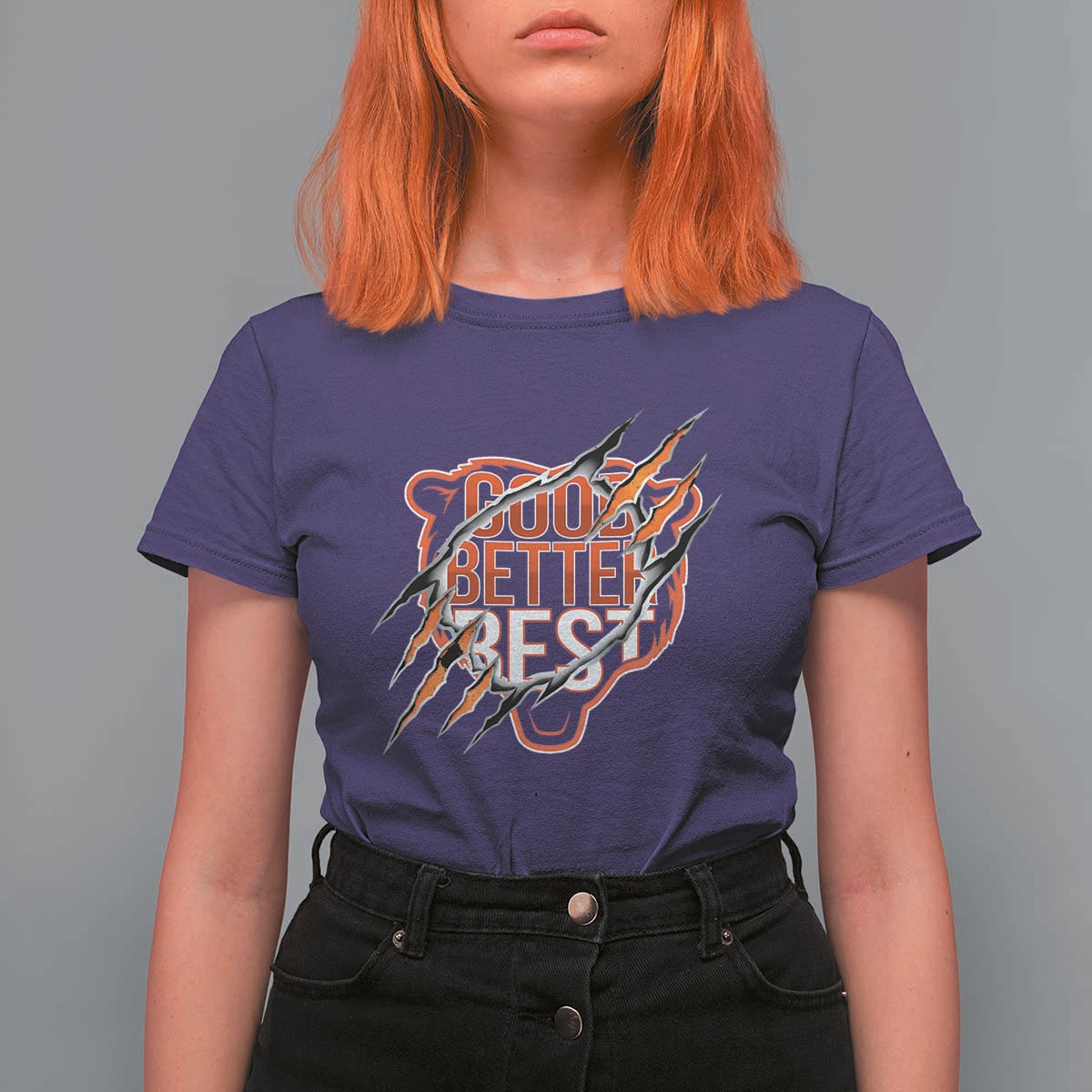 Good Better Best Graphic T Shirt For Women Motivational Football Fans - Wonder Print Shop