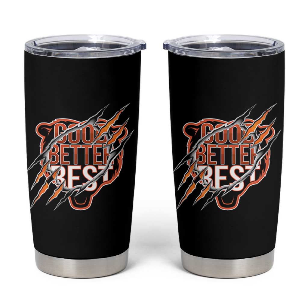 Good Better Best Graphic Tumbler Cup Motivational Football Fans - Wonder Print Shop