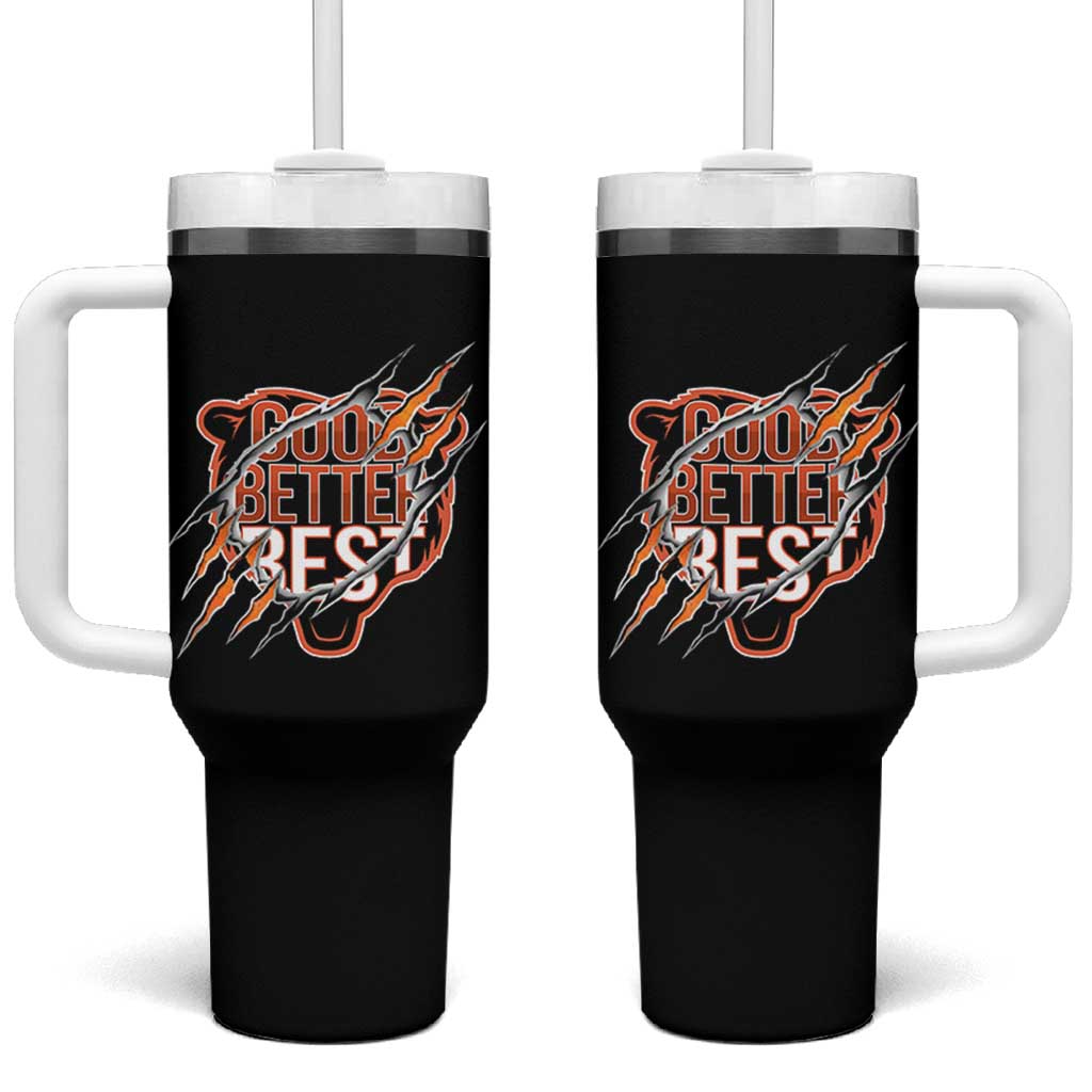 Good Better Best Graphic Tumbler With Handle Motivational Football Fans - Wonder Print Shop