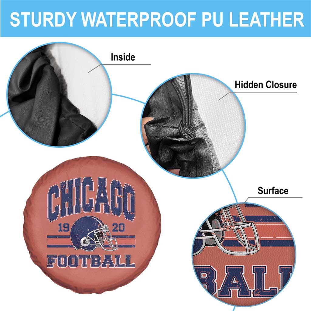 Chicago Football Lover Spare Tire Cover Windy City Pride Sports Fan - Wonder Print Shop