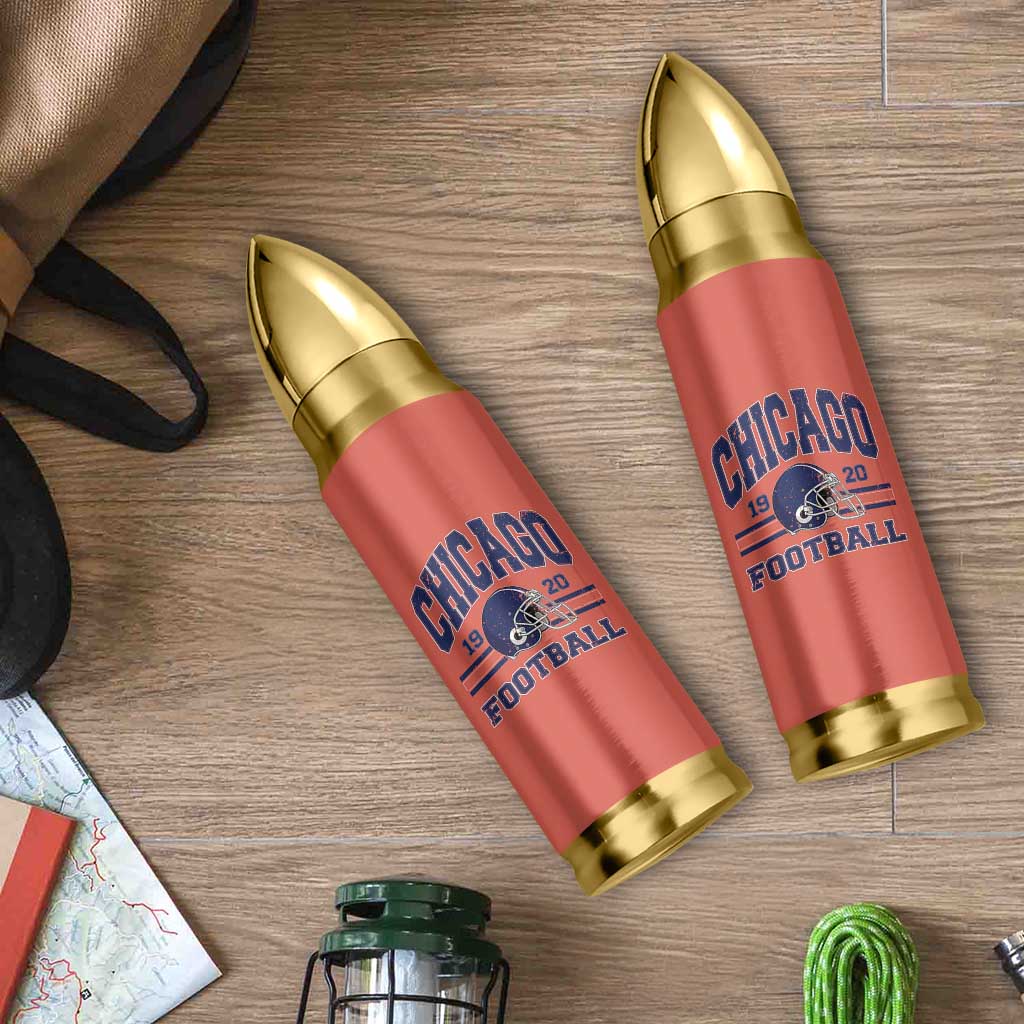 Chicago Football Lover Bullet Tumbler Windy City Pride Sports Fan - Wonder Print Shop
