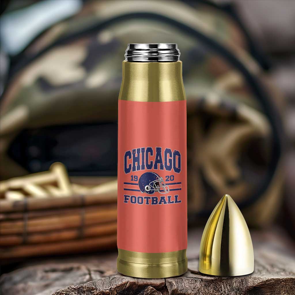 Chicago Football Lover Bullet Tumbler Windy City Pride Sports Fan - Wonder Print Shop