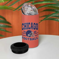 Chicago Football Lover 4 in 1 Can Cooler Tumbler Windy City Pride Sports Fan - Wonder Print Shop