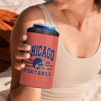 Chicago Football Lover 4 in 1 Can Cooler Tumbler Windy City Pride Sports Fan - Wonder Print Shop