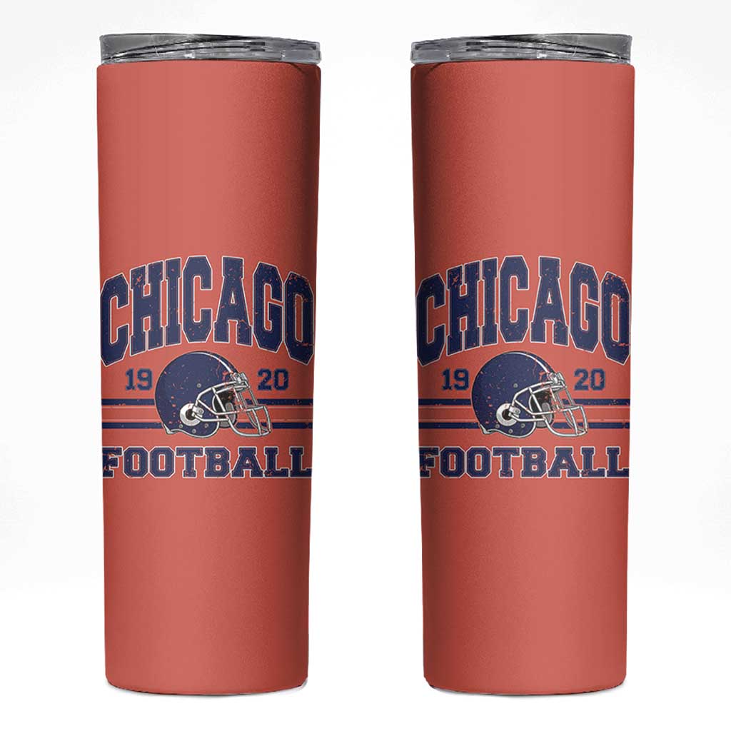 Chicago Football Lover Skinny Tumbler Windy City Pride Sports Fan - Wonder Print Shop