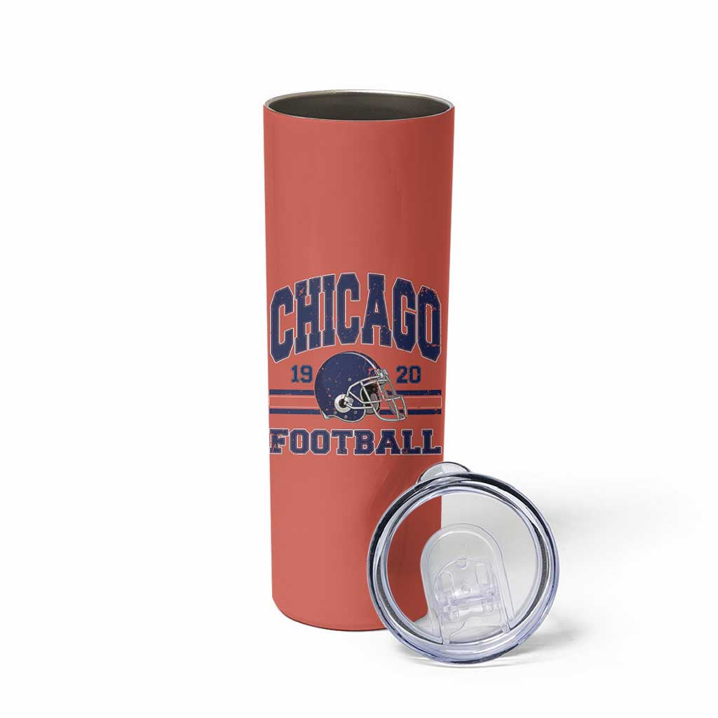Chicago Football Lover Skinny Tumbler Windy City Pride Sports Fan - Wonder Print Shop