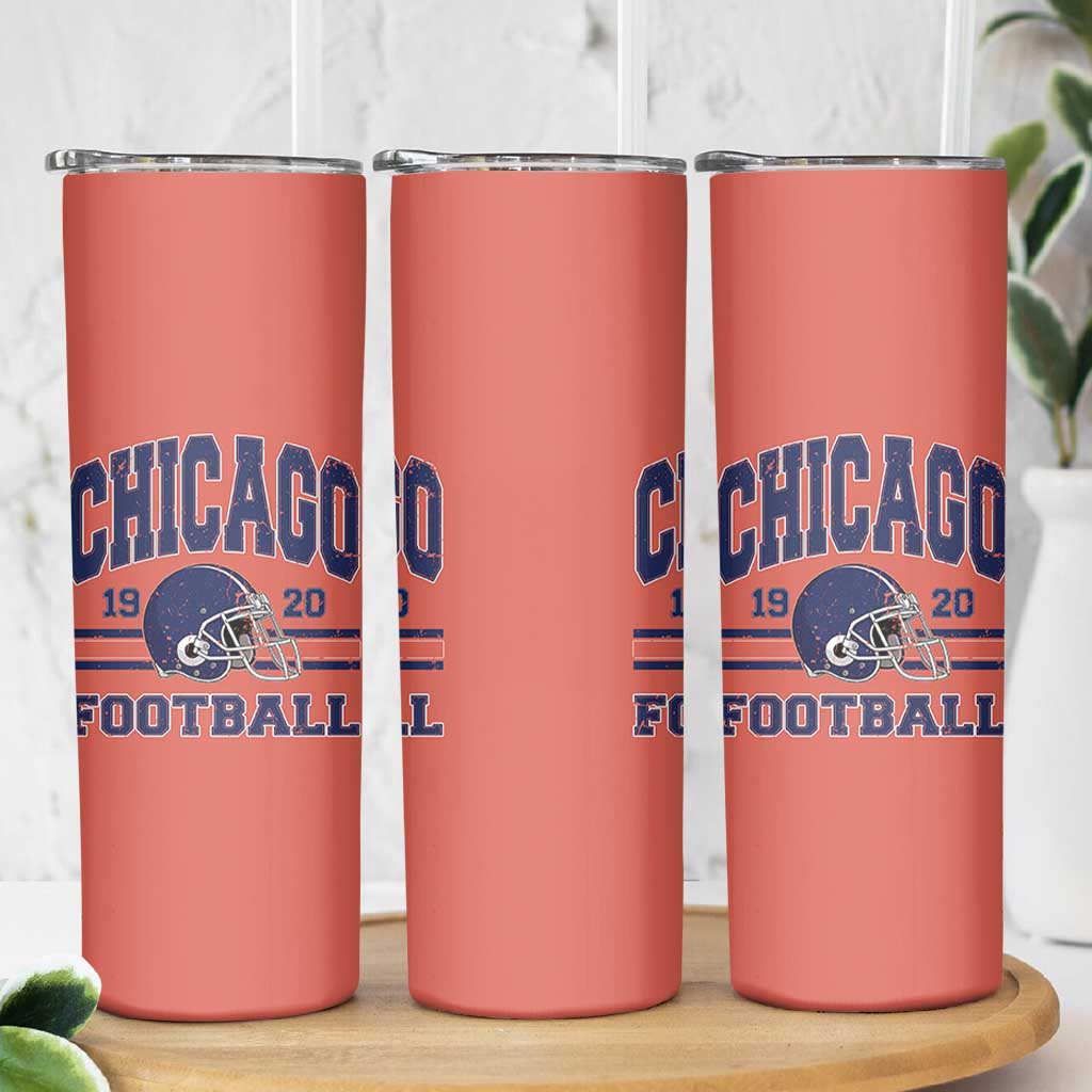 Chicago Football Lover Skinny Tumbler Windy City Pride Sports Fan - Wonder Print Shop