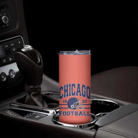 Chicago Football Lover Skinny Tumbler Windy City Pride Sports Fan - Wonder Print Shop