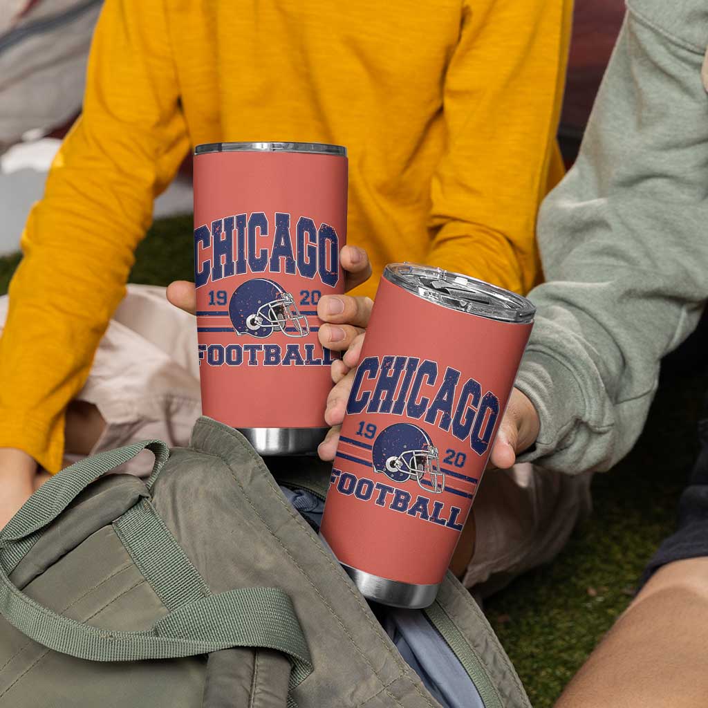Chicago Football Lover Tumbler Cup Windy City Pride Sports Fan - Wonder Print Shop