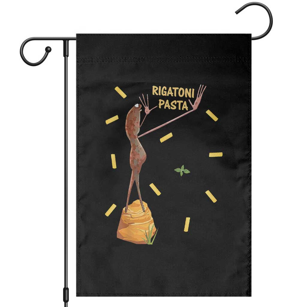 Funny Rigatoni Pasta Marcus The Worm Garden Flag Dramatic Pasta Lover Foodie Meme - Wonder Print Shop