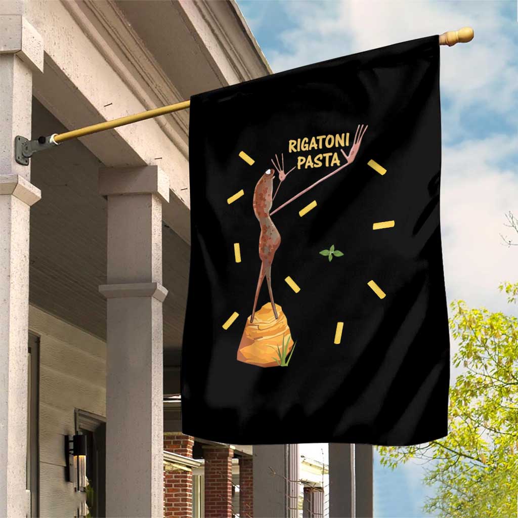 Funny Rigatoni Pasta Marcus The Worm Garden Flag Dramatic Pasta Lover Foodie Meme - Wonder Print Shop