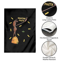 Funny Rigatoni Pasta Marcus The Worm Garden Flag Dramatic Pasta Lover Foodie Meme - Wonder Print Shop