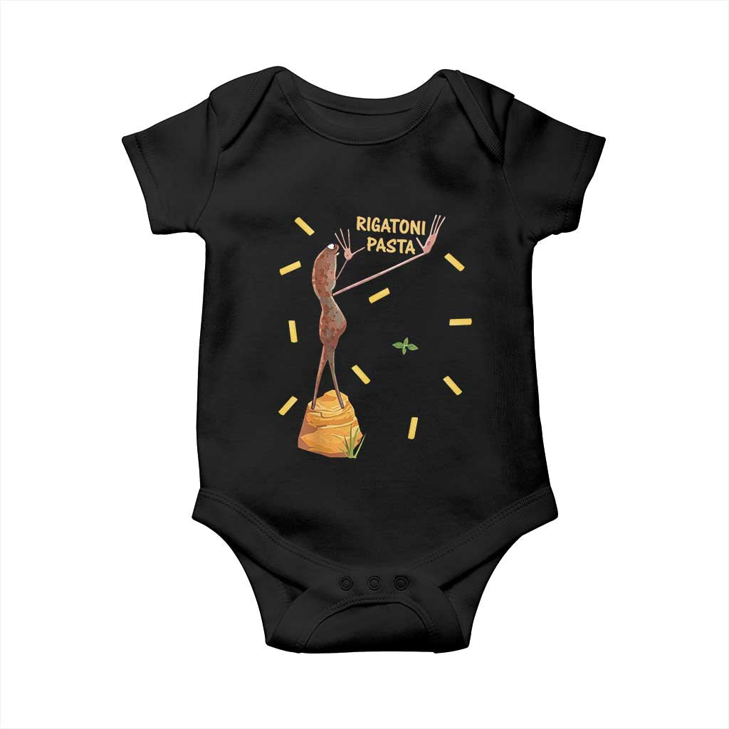 Funny Rigatoni Pasta Marcus The Worm Baby Onesie Dramatic Pasta Lover Foodie Meme - Wonder Print Shop