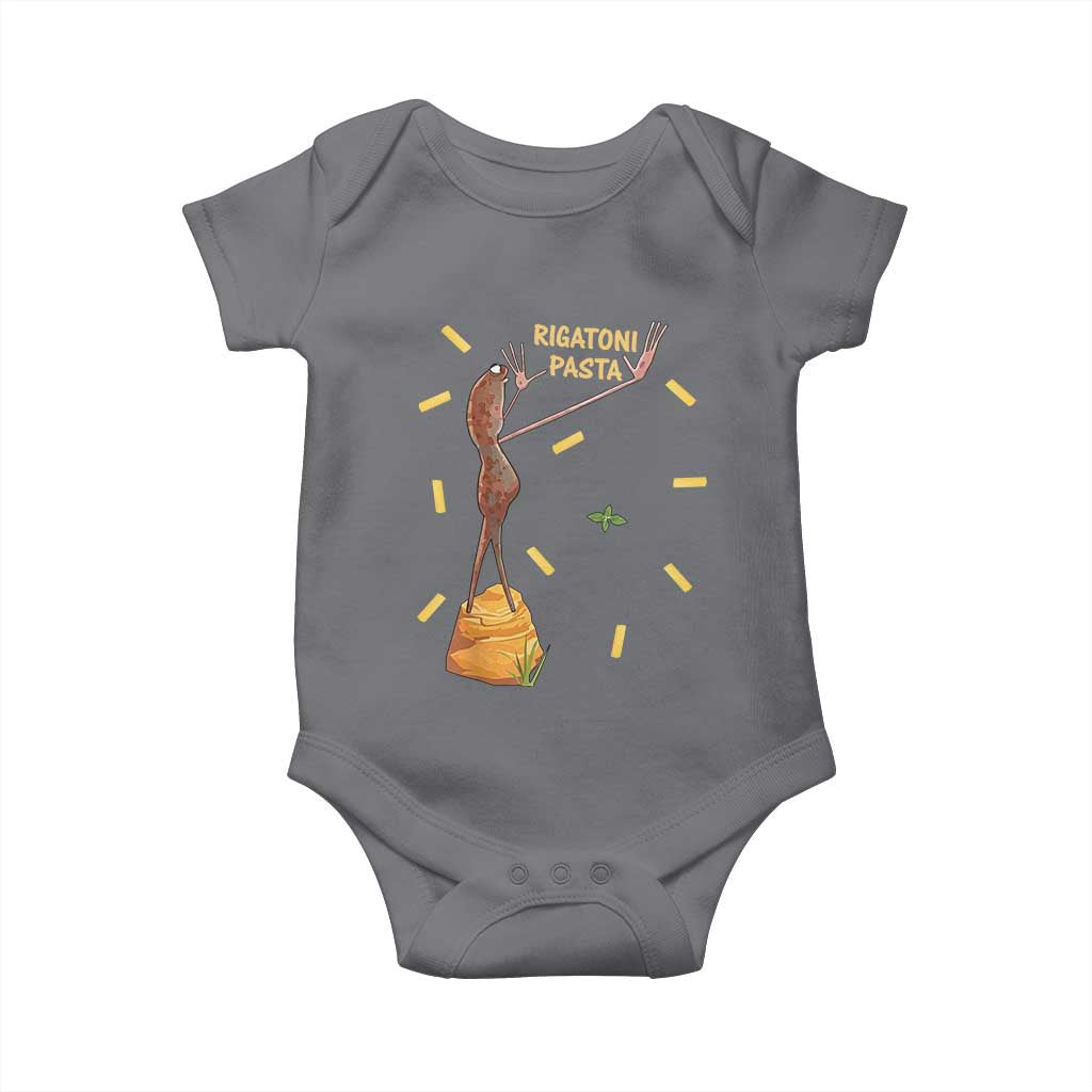 Funny Rigatoni Pasta Marcus The Worm Baby Onesie Dramatic Pasta Lover Foodie Meme - Wonder Print Shop