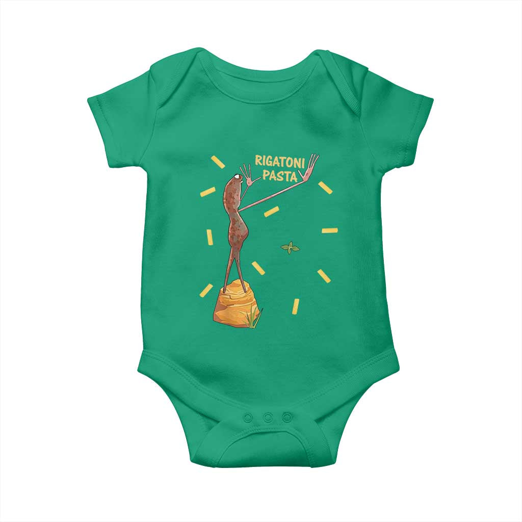 Funny Rigatoni Pasta Marcus The Worm Baby Onesie Dramatic Pasta Lover Foodie Meme - Wonder Print Shop