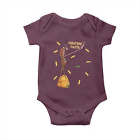 Funny Rigatoni Pasta Marcus The Worm Baby Onesie Dramatic Pasta Lover Foodie Meme - Wonder Print Shop