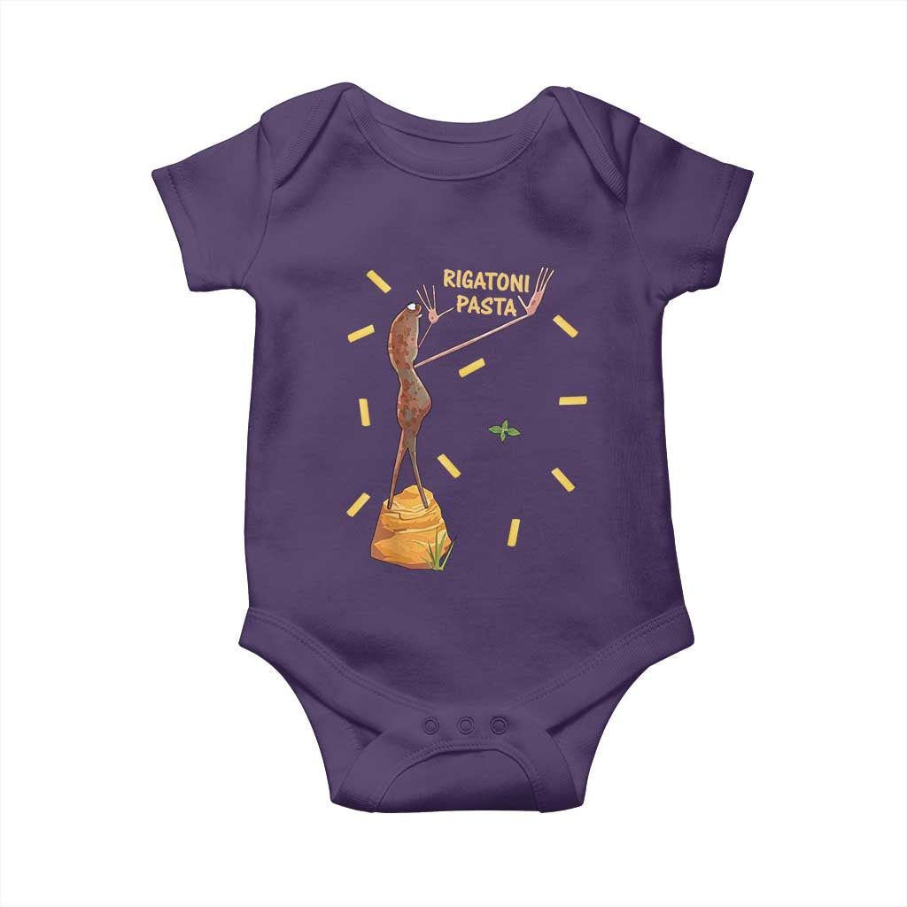 Funny Rigatoni Pasta Marcus The Worm Baby Onesie Dramatic Pasta Lover Foodie Meme - Wonder Print Shop