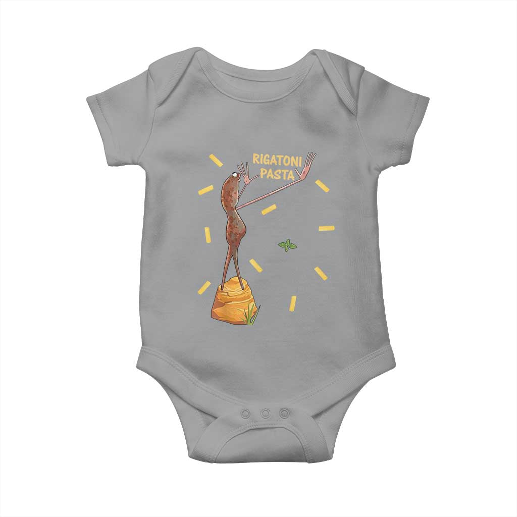 Funny Rigatoni Pasta Marcus The Worm Baby Onesie Dramatic Pasta Lover Foodie Meme - Wonder Print Shop