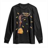 Funny Rigatoni Pasta Marcus The Worm Long Sleeve Shirt Dramatic Pasta Lover Foodie Meme - Wonder Print Shop