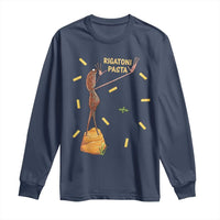 Funny Rigatoni Pasta Marcus The Worm Long Sleeve Shirt Dramatic Pasta Lover Foodie Meme - Wonder Print Shop