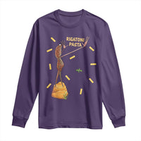 Funny Rigatoni Pasta Marcus The Worm Long Sleeve Shirt Dramatic Pasta Lover Foodie Meme - Wonder Print Shop
