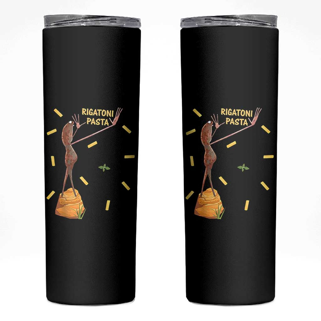 Funny Rigatoni Pasta Marcus The Worm Skinny Tumbler Dramatic Pasta Lover Foodie Meme - Wonder Print Shop