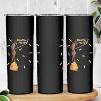Funny Rigatoni Pasta Marcus The Worm Skinny Tumbler Dramatic Pasta Lover Foodie Meme - Wonder Print Shop