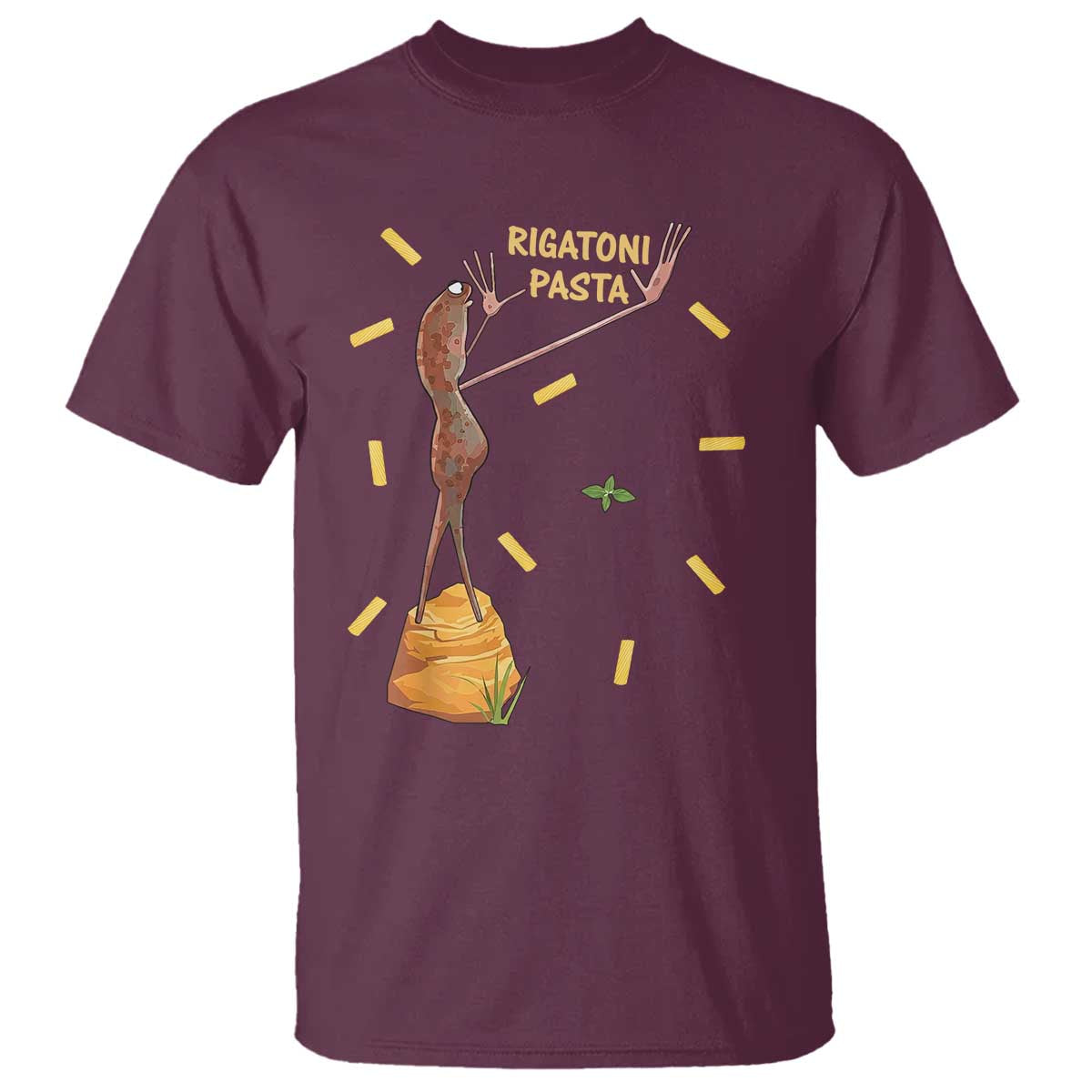 Funny Rigatoni Pasta Marcus The Worm T Shirt Dramatic Pasta Lover Foodie Meme - Wonder Print Shop