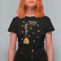 Funny Rigatoni Pasta Marcus The Worm T Shirt For Women Dramatic Pasta Lover Foodie Meme - Wonder Print Shop