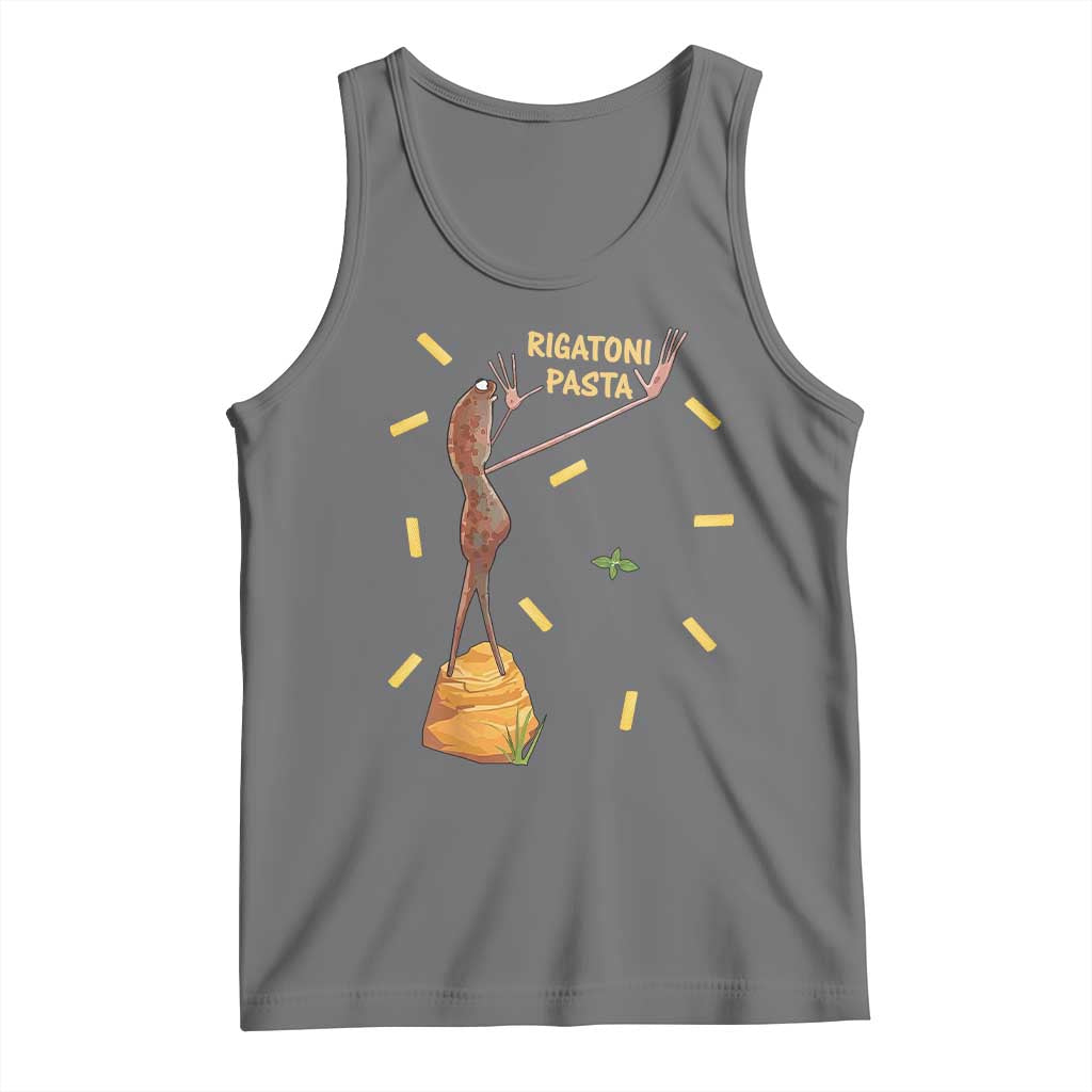 Funny Rigatoni Pasta Marcus The Worm Tank Top Dramatic Pasta Lover Foodie Meme - Wonder Print Shop