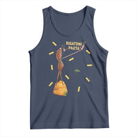 Funny Rigatoni Pasta Marcus The Worm Tank Top Dramatic Pasta Lover Foodie Meme - Wonder Print Shop