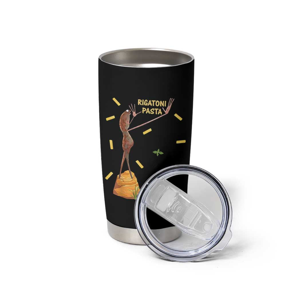 Funny Rigatoni Pasta Marcus The Worm Tumbler Cup Dramatic Pasta Lover Foodie Meme - Wonder Print Shop