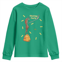 Funny Rigatoni Pasta Marcus The Worm Youth Sweatshirt Dramatic Pasta Lover Foodie Meme - Wonder Print Shop