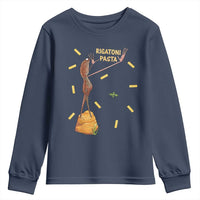 Funny Rigatoni Pasta Marcus The Worm Youth Sweatshirt Dramatic Pasta Lover Foodie Meme - Wonder Print Shop