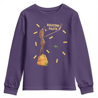 Funny Rigatoni Pasta Marcus The Worm Youth Sweatshirt Dramatic Pasta Lover Foodie Meme - Wonder Print Shop