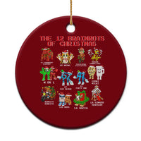The 12 Brainrots of Christmas Ceramic Ornament Funny Cursed Meme Holiday Gag Gift - Wonder Print Shop