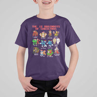 The 12 Brainrots of Christmas T Shirt For Kid Funny Cursed Meme Holiday Gag Gift - Wonder Print Shop