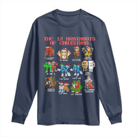 The 12 Brainrots of Christmas Long Sleeve Shirt Funny Cursed Meme Holiday Gag Gift - Wonder Print Shop