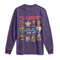 The 12 Brainrots of Christmas Long Sleeve Shirt Funny Cursed Meme Holiday Gag Gift - Wonder Print Shop