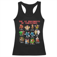 The 12 Brainrots of Christmas Racerback Tank Top Funny Cursed Meme Holiday Gag Gift - Wonder Print Shop
