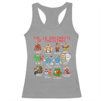 The 12 Brainrots of Christmas Racerback Tank Top Funny Cursed Meme Holiday Gag Gift - Wonder Print Shop