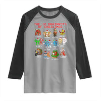 The 12 Brainrots of Christmas Raglan Shirt Funny Cursed Meme Holiday Gag Gift - Wonder Print Shop