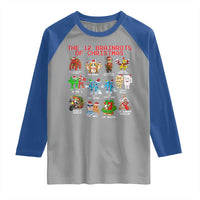 The 12 Brainrots of Christmas Raglan Shirt Funny Cursed Meme Holiday Gag Gift - Wonder Print Shop