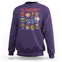The 12 Brainrots of Christmas Sweatshirt Funny Cursed Meme Holiday Gag Gift - Wonder Print Shop