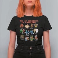 The 12 Brainrots of Christmas T Shirt For Women Funny Cursed Meme Holiday Gag Gift - Wonder Print Shop